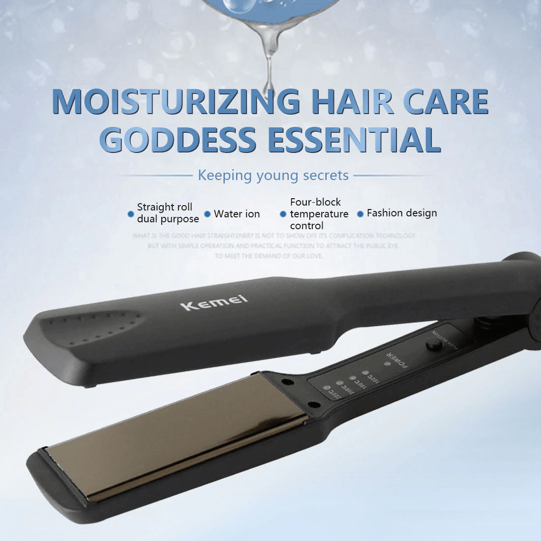 Professional Hair Straightener km329 Straightner with Temperature Control