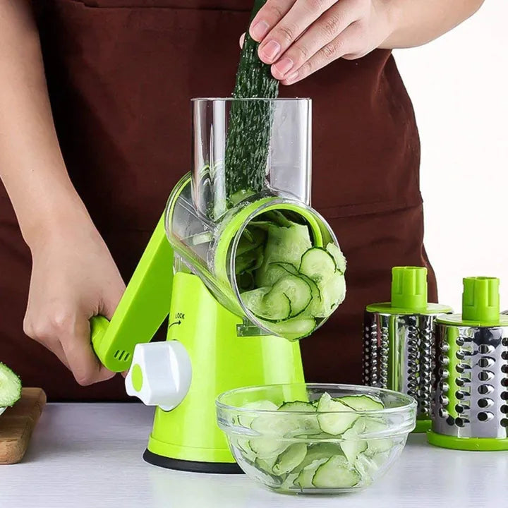 Manual Vegetable Cutter Slicer Multifunctional Round Slicer Gadget Multifunction Kitchen Gadget Food Processor Blender Cutter (Random Color)