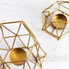 Hexagon Shaped Metal Candle Stand-Golden(SA2405-17)