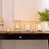 Hexagon Shaped Metal Candle Stand-Golden(SA2405-17)