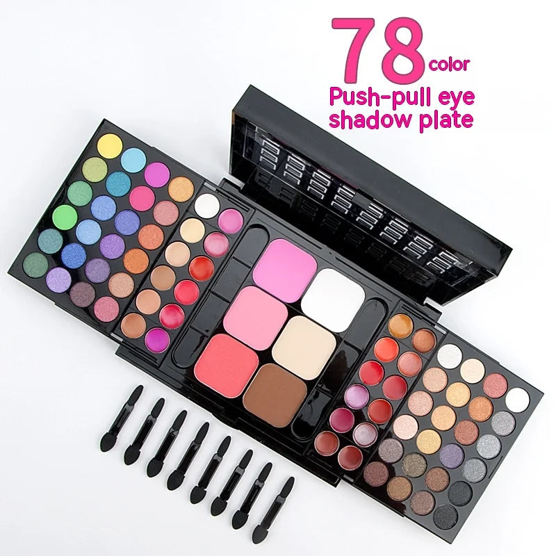 Makeup Set Box For Women Combination Matte Eyeshadow Eye Shadow Lipstick Eyeliner Concealer Powder Maquiagem With Aluminum Box