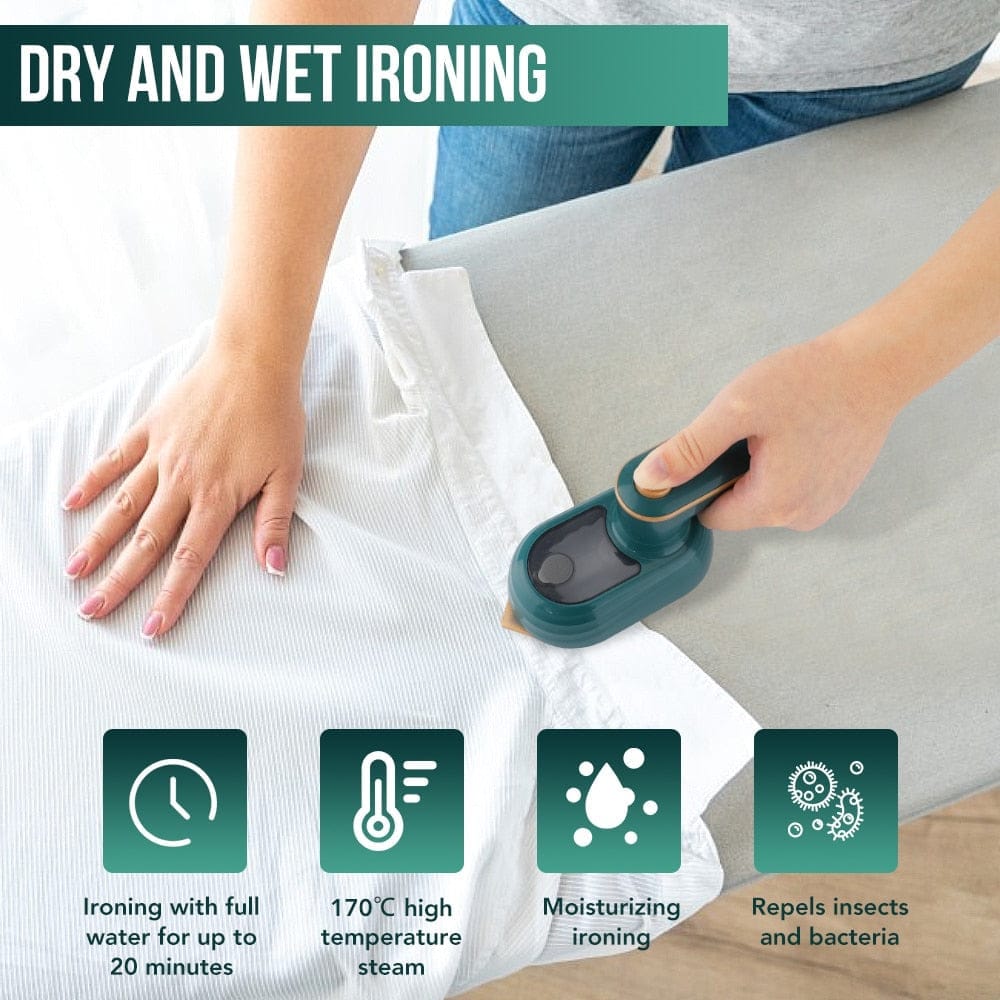 Mini Garment Steamer Handheld Wet Dry Steam Iron Portable Ironing Steamer