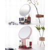 3 Modes LED Makeup Mirror with Storage Base-Pink(SA2405-161)