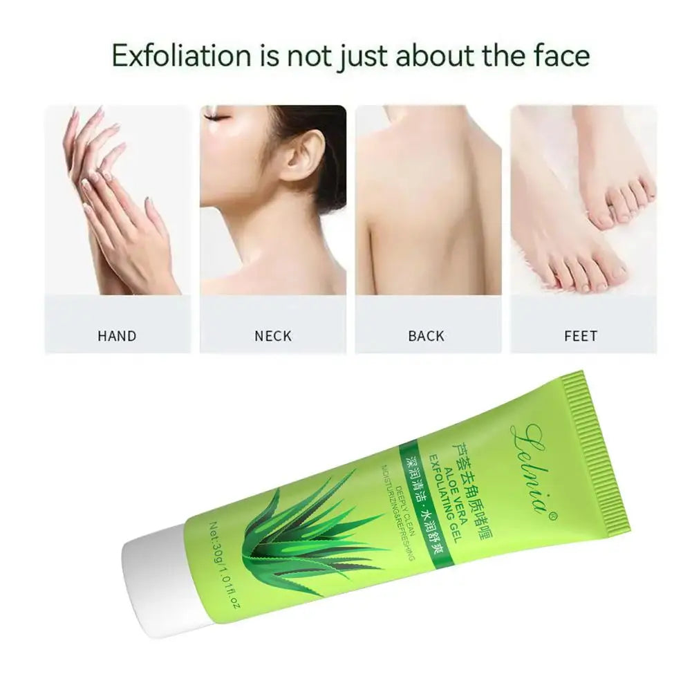 Facial Exfoliating Gel, Non-Scrub Gentle Exfoliant for Face & Body Dead Skin Peeling & Cleansing, Revealing Glowing Skin 30ml