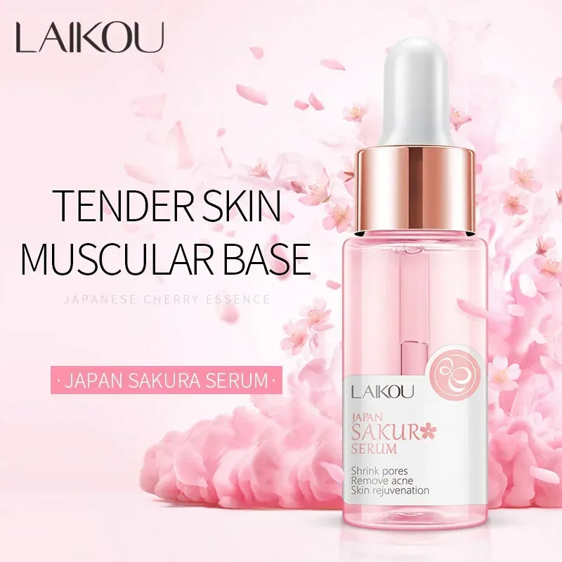 LAIKOU Japan Sakura Serum Remove Wrinkles Spots Rejuvenation Facial Essence17ml