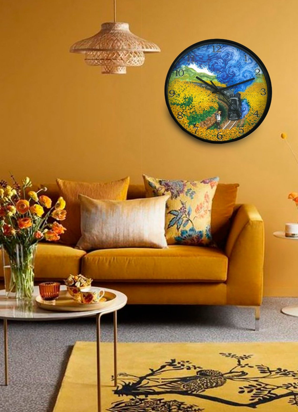 30 Cm Wall Clock Van Gogh-Train