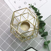 Hexagon Shaped Metal Candle Stand-Golden(SA2405-17)