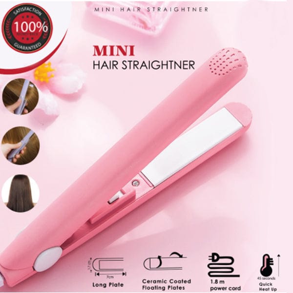 Mini Hair Straightener, Travel Size Portable Mini Hair Flat Iron, Straightener