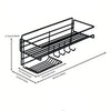 Wall Mounted Shelf With Hooks And Soap(5442) Holder