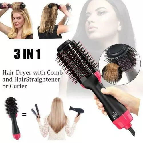 One Step Professional Curler Hair Straightener Hair Dryer Hot Air Brush Styling Tool