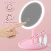 3 Modes LED Makeup Mirror with Storage Base-Pink(SA2405-161)