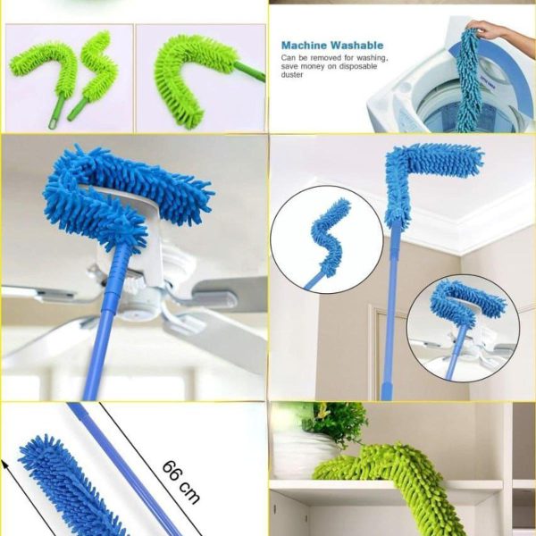 MICROFIBER FLEXIBLE FAN & CEILING DUSTER FOR HOME AND OFFICE